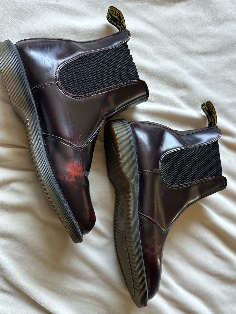 Dr Martens Flora Arcadia Chelsea Boots in Dark Cherry sz 8 - Picture 1 of 7
